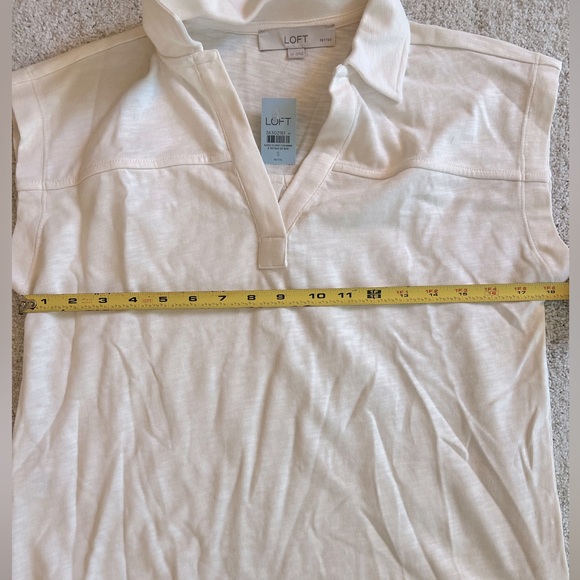 NWT LOFT Slub Split Neck Shirt - Petite - Picture 8 of 8